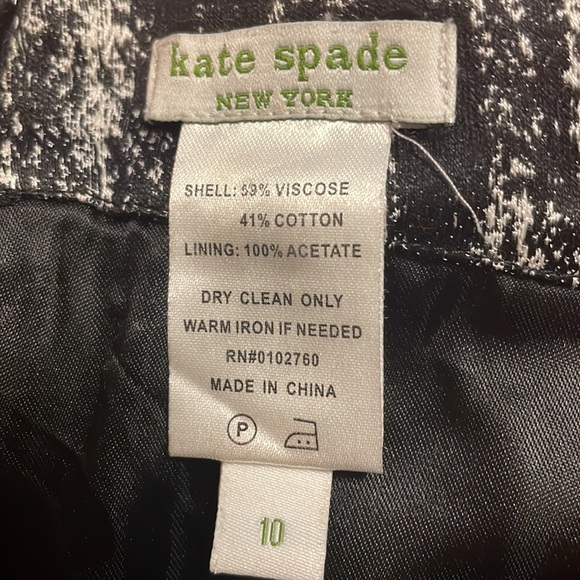 Black and white Kate Spade skirt with bow in front — ***Please Read - Picture 7 of 7